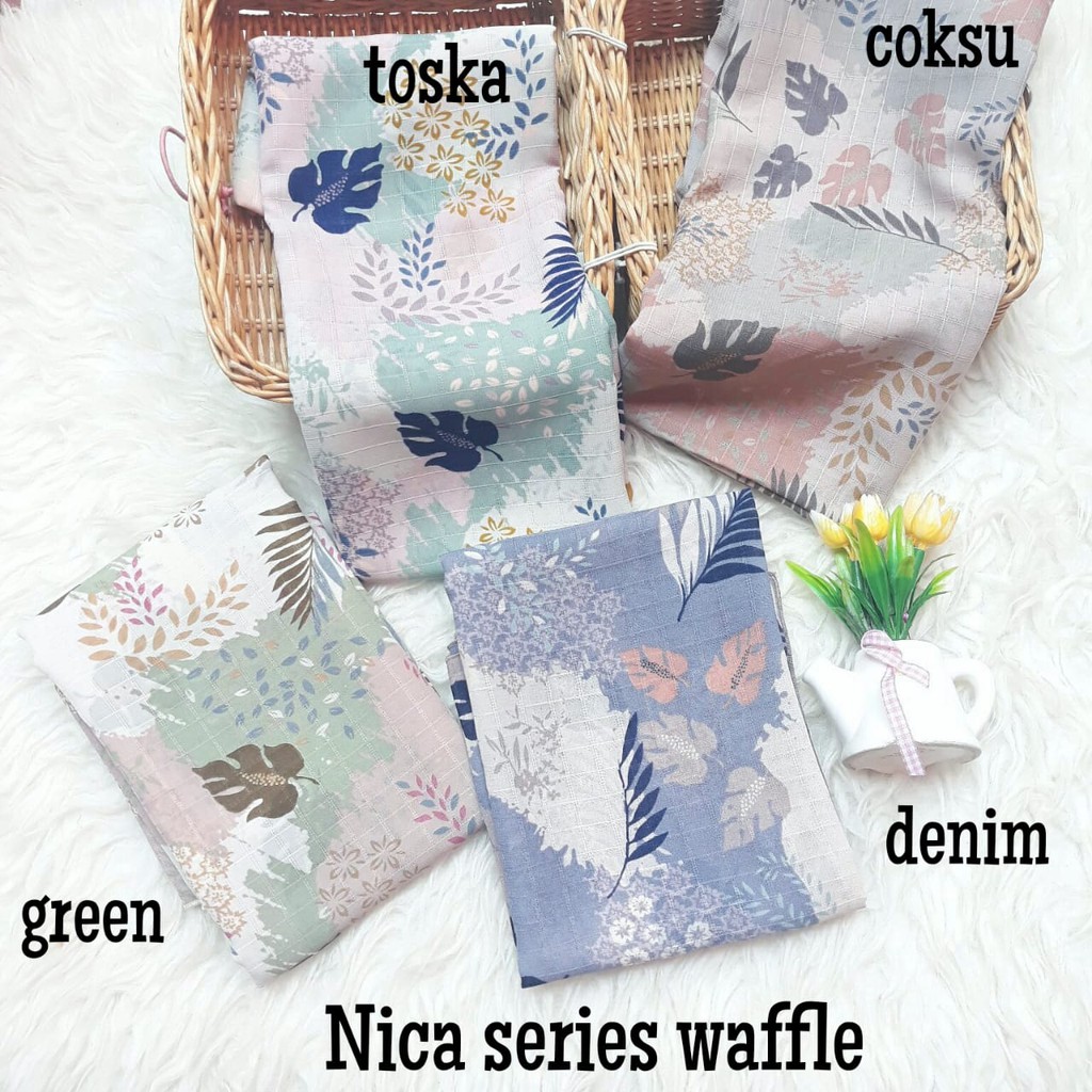 HIJAB NICA/HIJAB SEGIEMPAT/JILBAB SEGI EMPAT/KERUDUNG SEGI4/SQUARE MOTIF ABSTRAK/POLYCOTTON