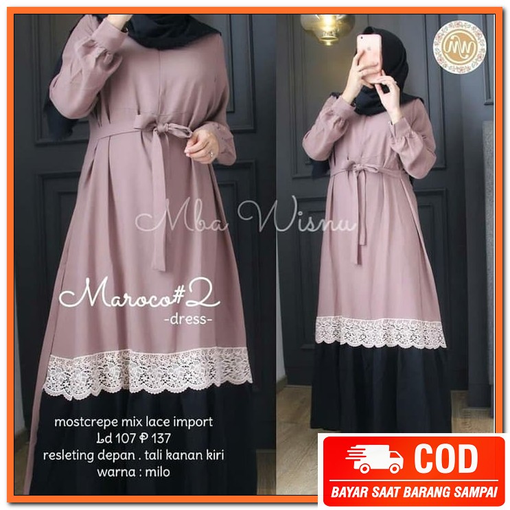 Gamis Syari Dewasa Terbaru 2021/Syari Dewasa Terlaris/Gamis Syari QN357 Baju Gamis Wanita Terbaru G