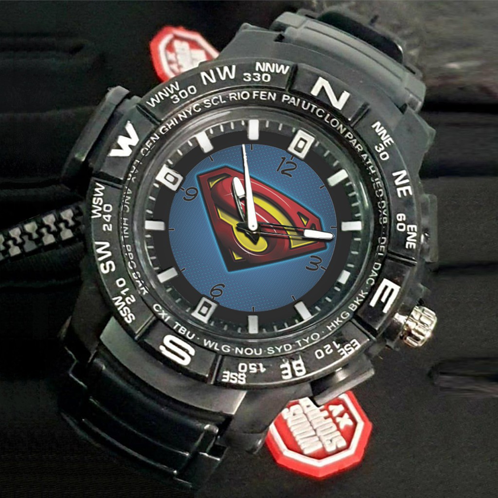 (EXCLUSIVE) Jam Tangan SUPERMAN motif 2 Sport Bagus