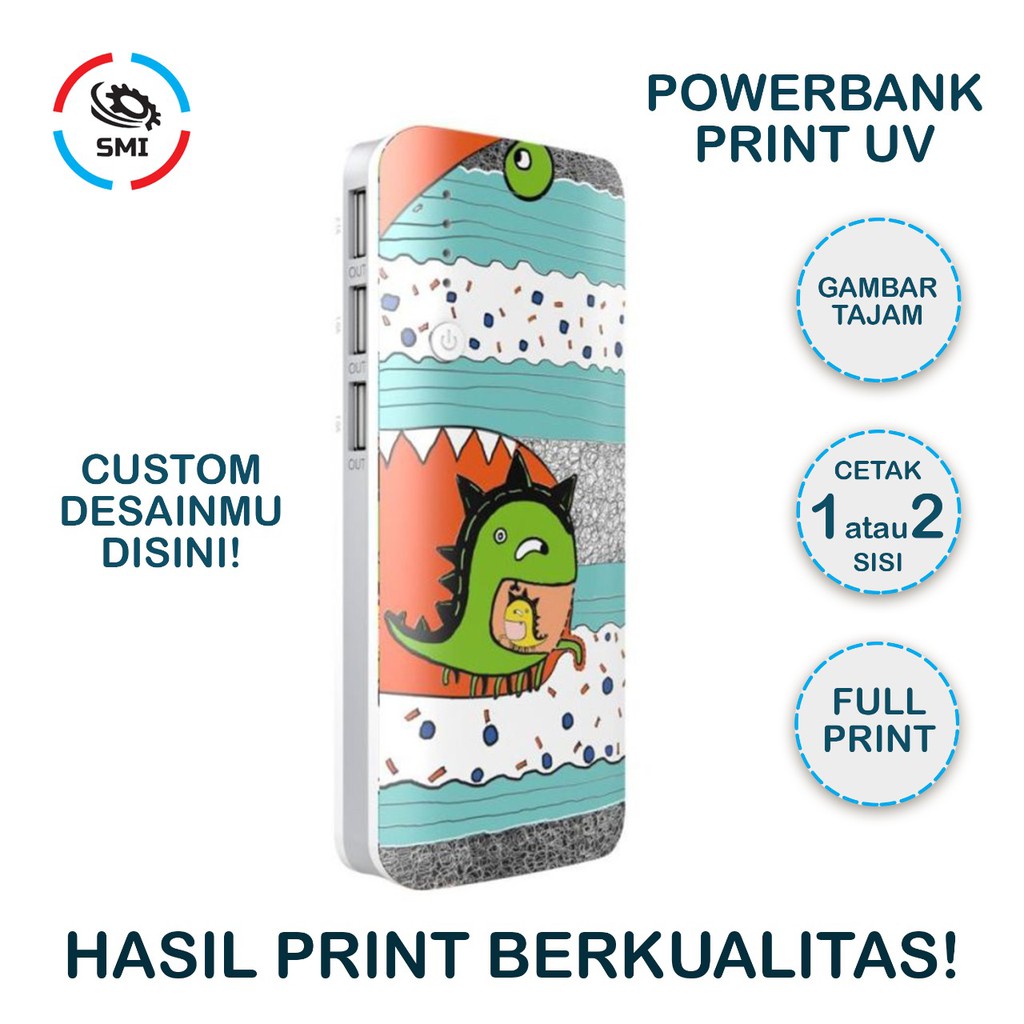 Jasa Cetak Powerbank Print UV Custom