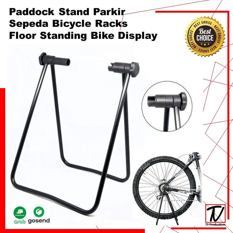 Paddock Stand Parkir Sepeda Bicycle Racks Floor Standing Bike Display