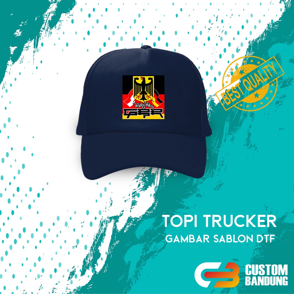 Topi Trucker GBR Topi Jaring GBR Pria Wanita Bisa COD Original High Quality