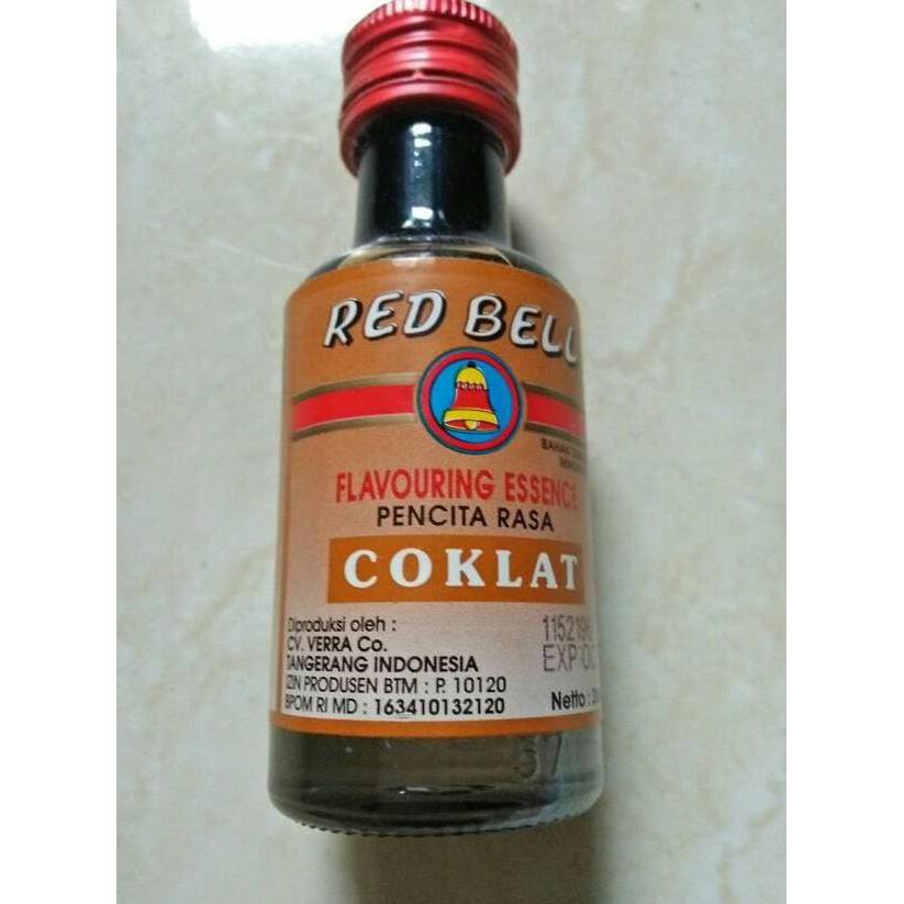 

Toko-Bahan-Kue- Flavouring/Essence Coklat+Red Bell 30Ml+Untuk Perisa Yang Enak -Terlengkap-Termurah-