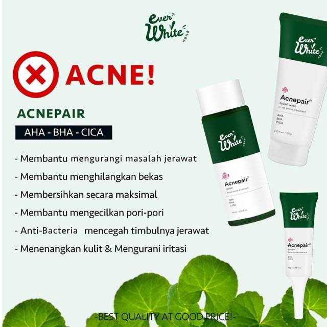 EVERWHITE Acne Pair Cream| Acnepair Cream | Toner | Cleanser | Acnepair Series