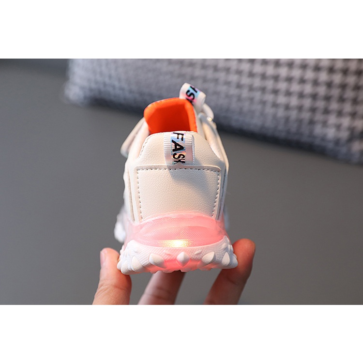 LED20-Sepatu Lampu Sport Sneaker Anak Laki Perempuan Import