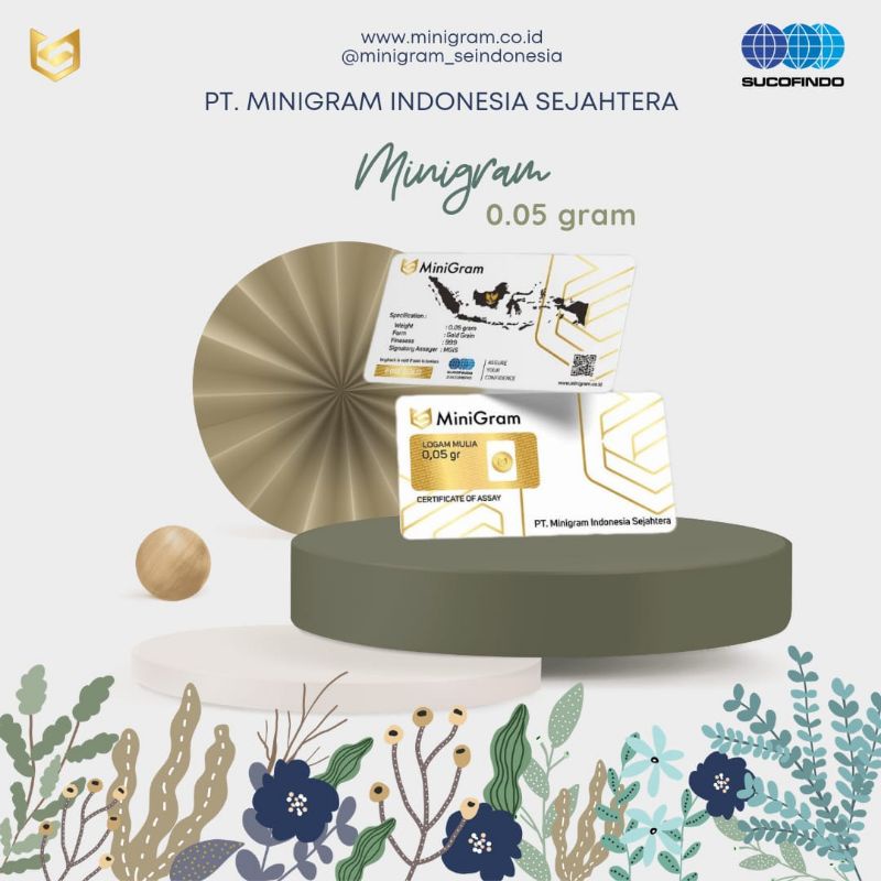 MiniGram logam mulia 0.05 gr