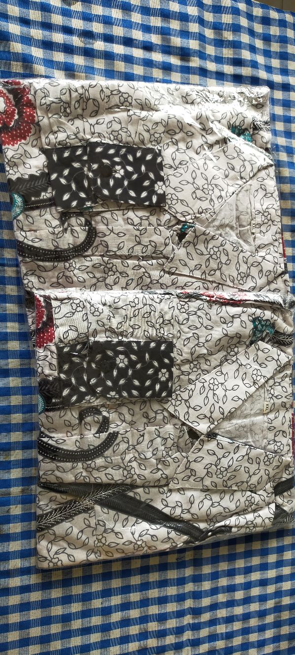 Batik Couple Keluarga Sania Ruffle Ori Ndoro Jowi Dnt Ilalang Putih