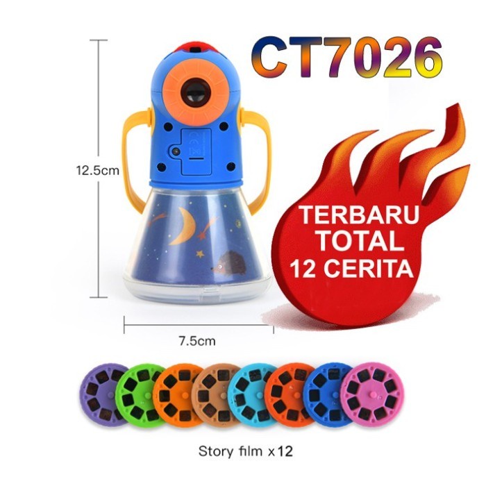 Mideer Storybook Torch with 12 Stories Buku Cerita Anak Proyektor