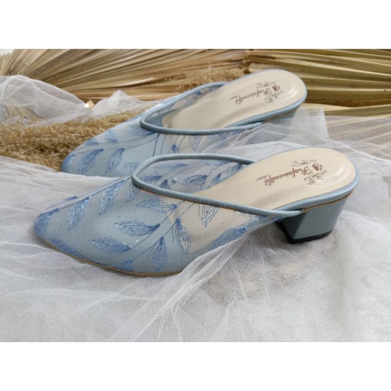 sepatu johana iceblue sepatu wanita 5cm hak tahu