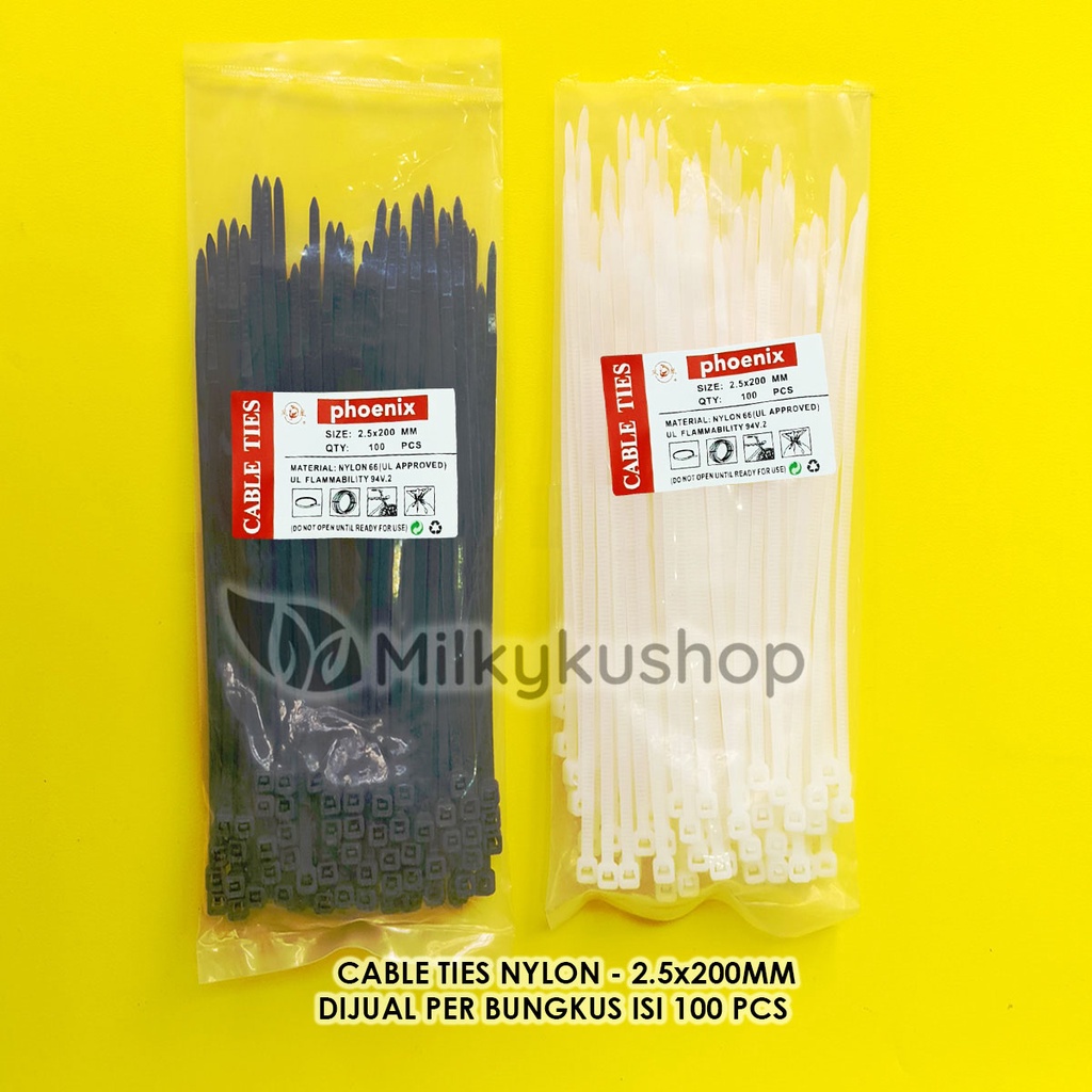 CABLE TIES NYLON SUPER 2.5 X 200 MM KABEL TIS