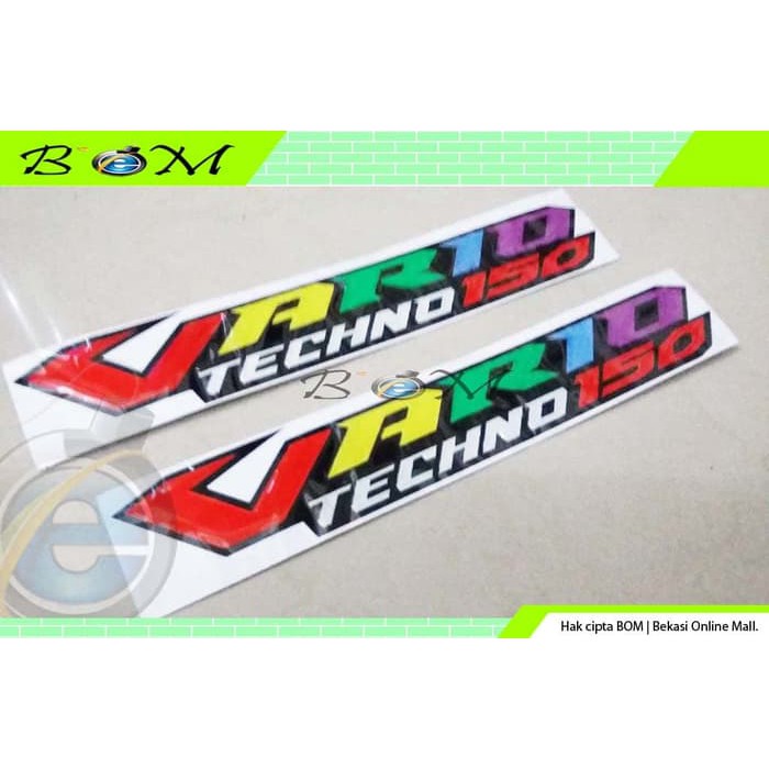 emblem lambang tulisan honda vario techno 150 timbul variasi thailand