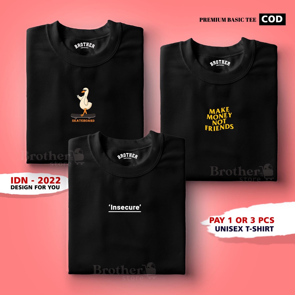 BUY 1 OR 3 PCS ( PROMO COD ) BROTHER STORE / Kaos Distro100% Catoon Combed 24s Tebal / ArticelBICR