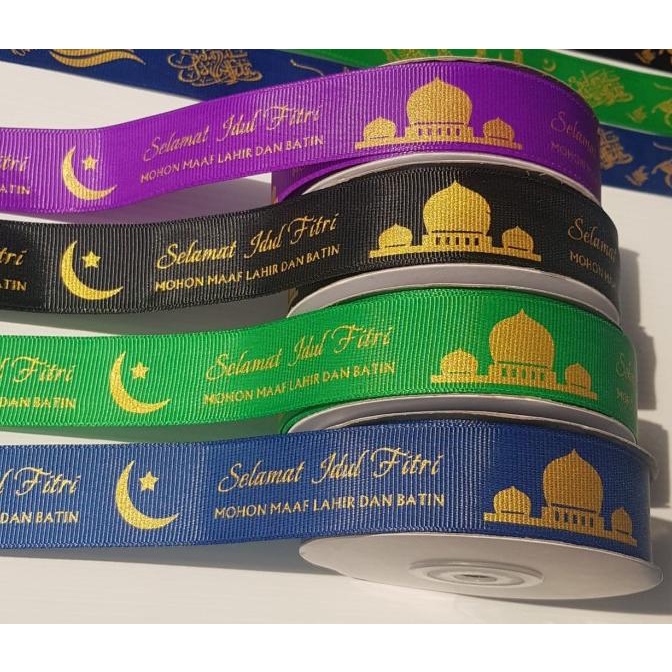 

Premium Product!!! Pita Ribbon Idul Fitri Tali Hampers 25Mm Grossgrain - Paling Diminati
