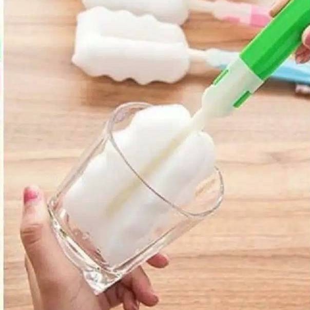 Busa Spons Pembersih Botol Alat Pembersih Botol Gelas Tongkat Sponge Sikat Pembersih Botol Susu Bayi Gelas Termos Sponge Dot Tongkat Sponge Anak Botol Minum Sikat Spon Busa Pencuci Gelas Tumblr Sikat Botol Tumblr Tumbler AD15