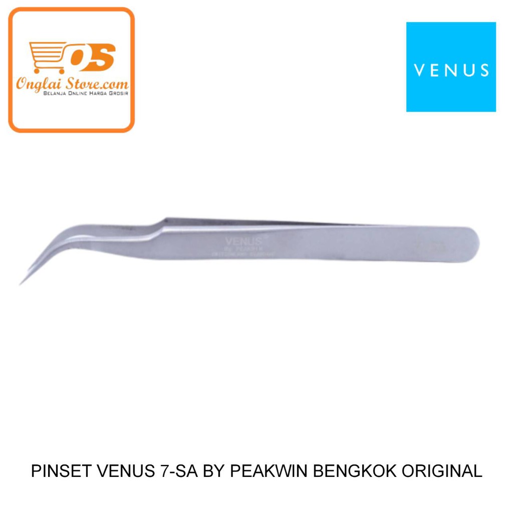 Pinset / Tweezer / VENUS 7-SA BY PEAKWIN ORIGINAL / Pinset Melengkung