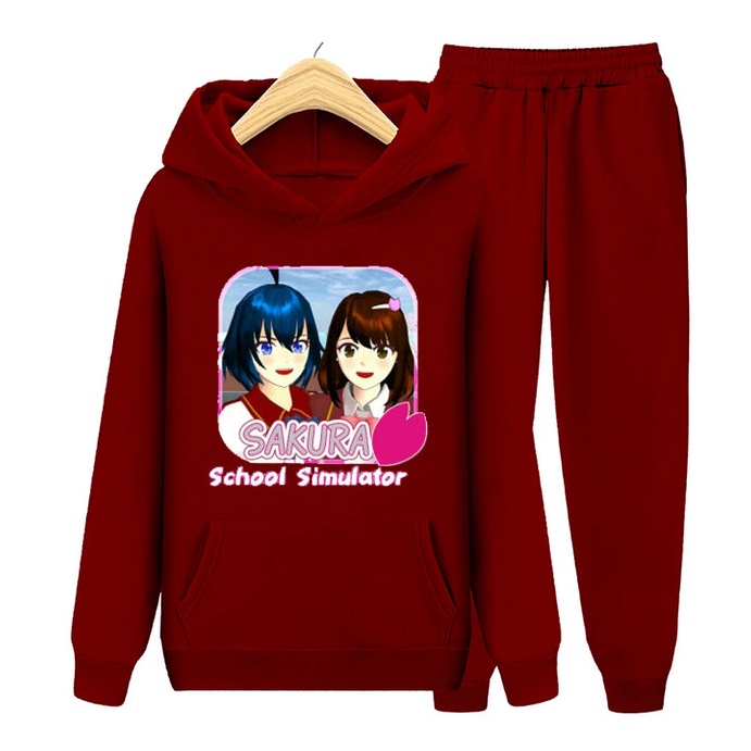 YMF - Setelan Sweater Hoodie Sakura School Simulator | Anak-Remaja ( SET Hoodie - Sakura School Simulator )®