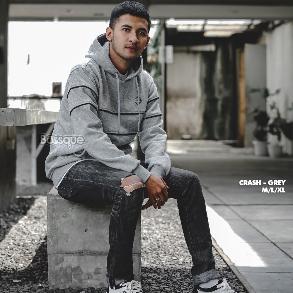 GARANSI Bossque - Crash Hoodie Pria Original Bordir Jumper Hoodie Distro Pullover Sweater Pria