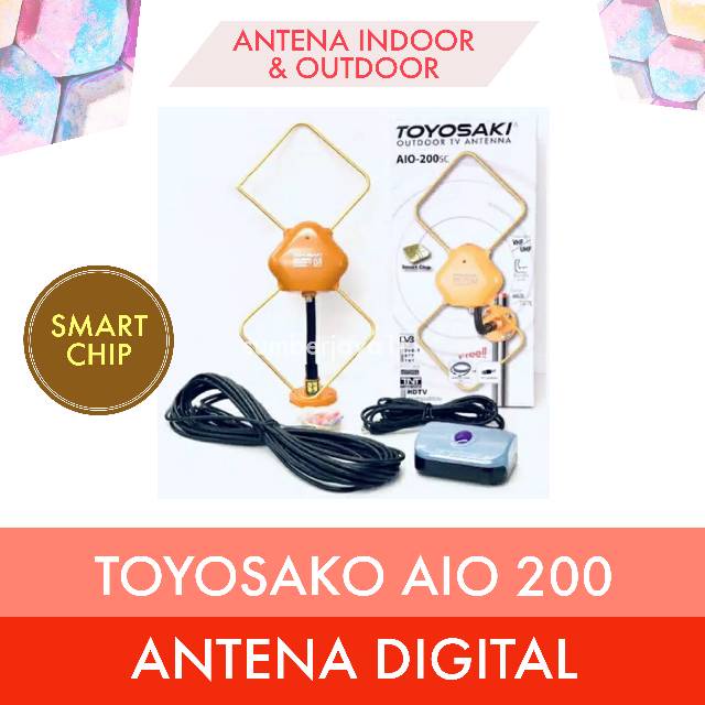 ANTENA TV DIGITAL INDOOR OUTDOOR TOYOSAKI AIO-200