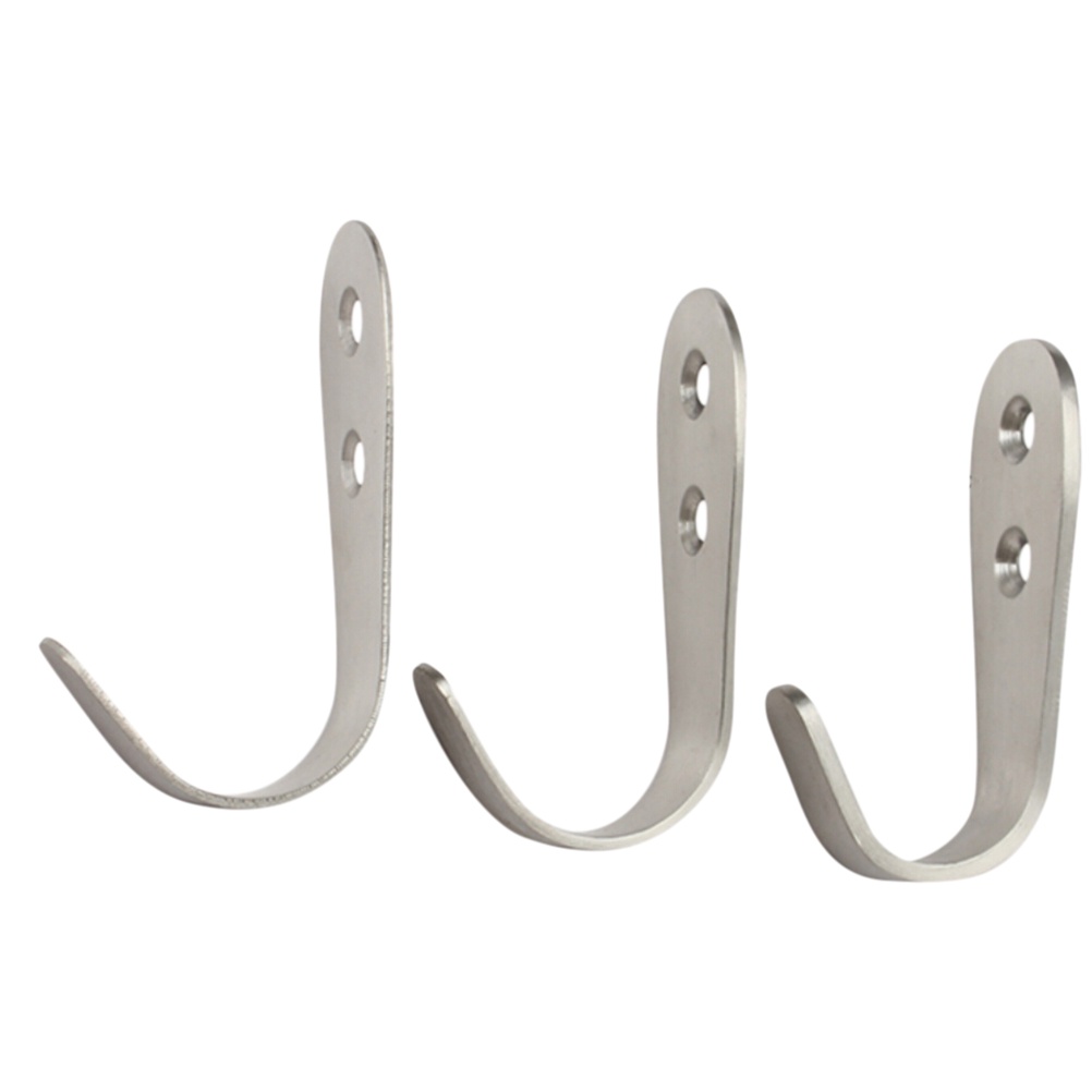 1pc Kait Hanger Pakaian Bahan Stainless Steel Untuk Pintu Kabinet Dapur