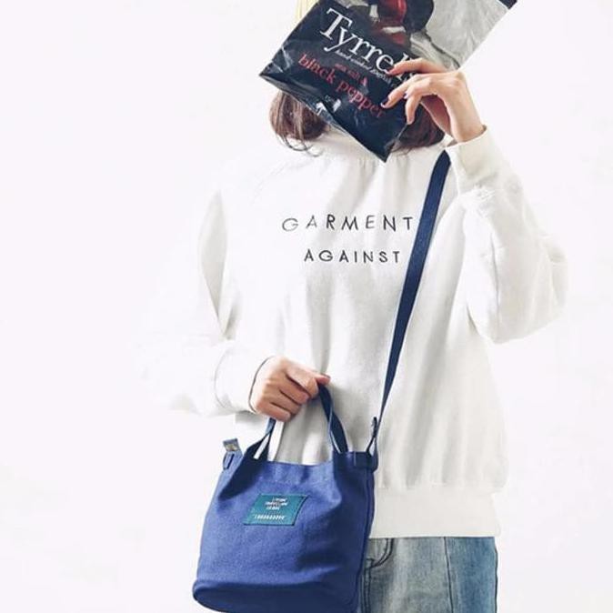 Barang Terbatas Tas Selempang Wanita Kanvas Living Traveling Share Shoulder Bag New Barang Shopee Indonesia