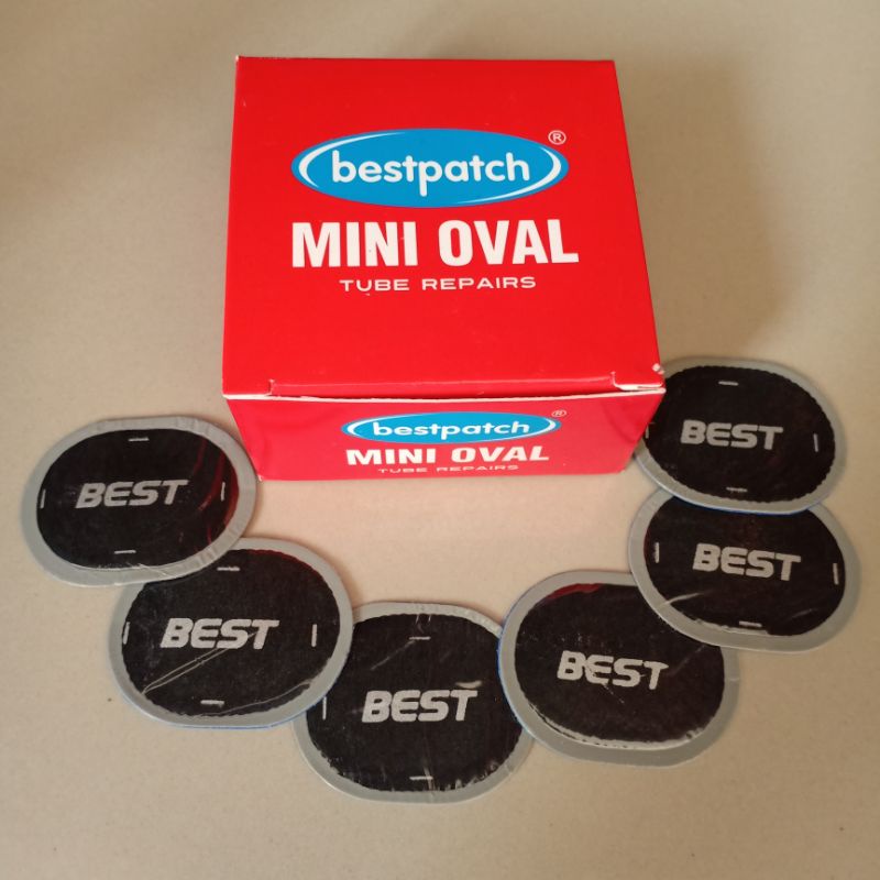 Bestpatch Mini Oval 40x30mm Per Pcs / Biji / Lembar - Karet Tambal Ban Dalam - Best - Bestpatch