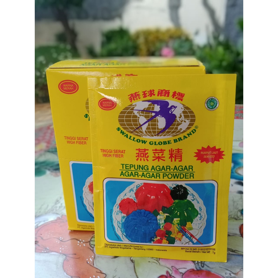 

Agar Agar Swallow Globe Merah 1 Sachet 7 Gr