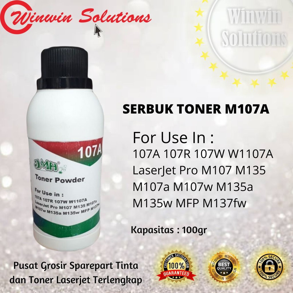 Serbuk Toner Refill 107A M107 107W W1107 Pro M135 M135W M135fw