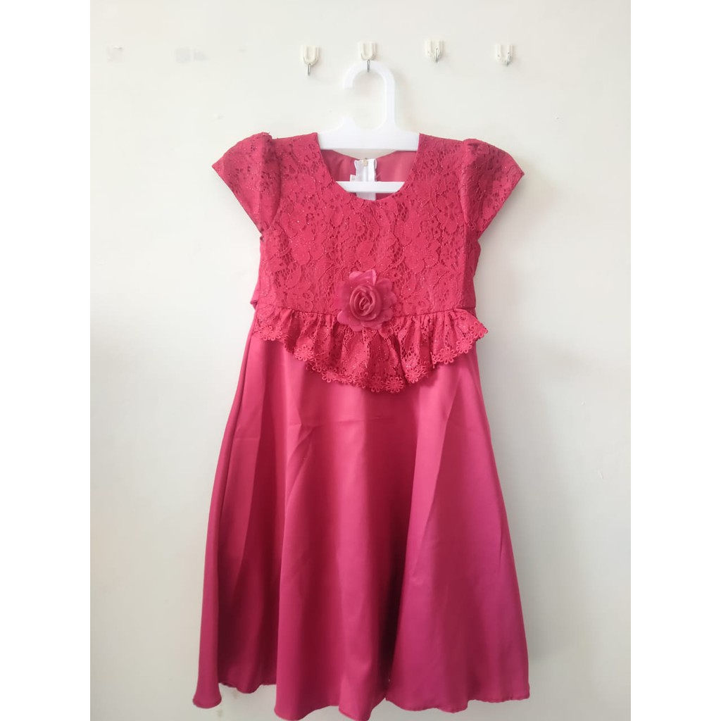 Gaun Anak 2 Tahun Dress Anak Perempuan 10 Tahun Import Baju Cewe Bahan Velvet Premium KA64