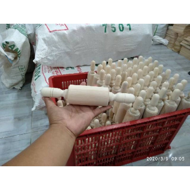 Rolling Pin Mini  / Penggilas Penggiling Adonan / Rolling Pin Mini Kayu Waru