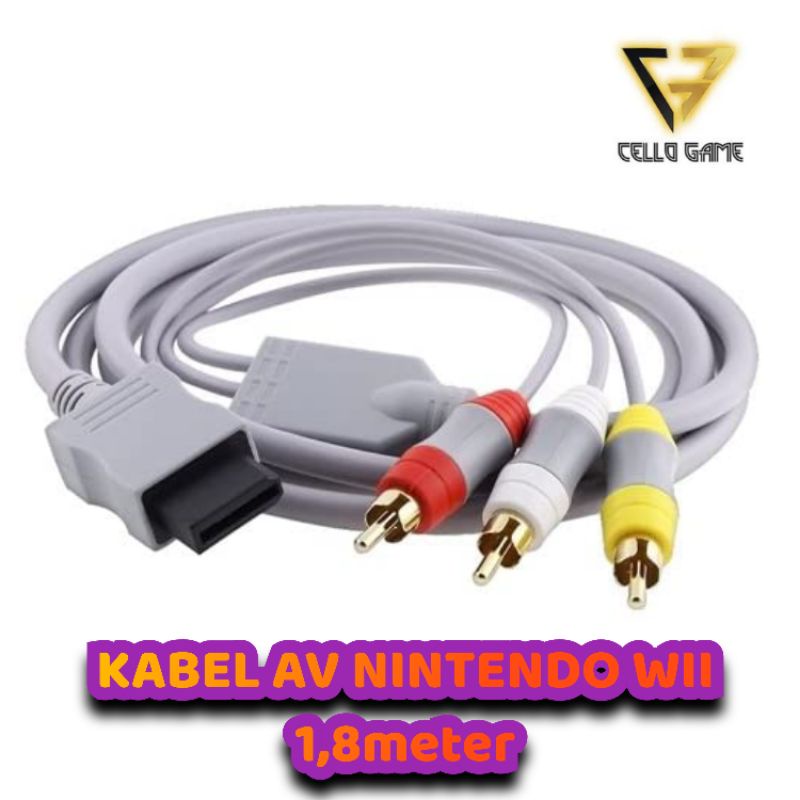 Jual KABEL AV TV NINTENDO WII RCA CABLE Nintendo wii Shopee Indonesia