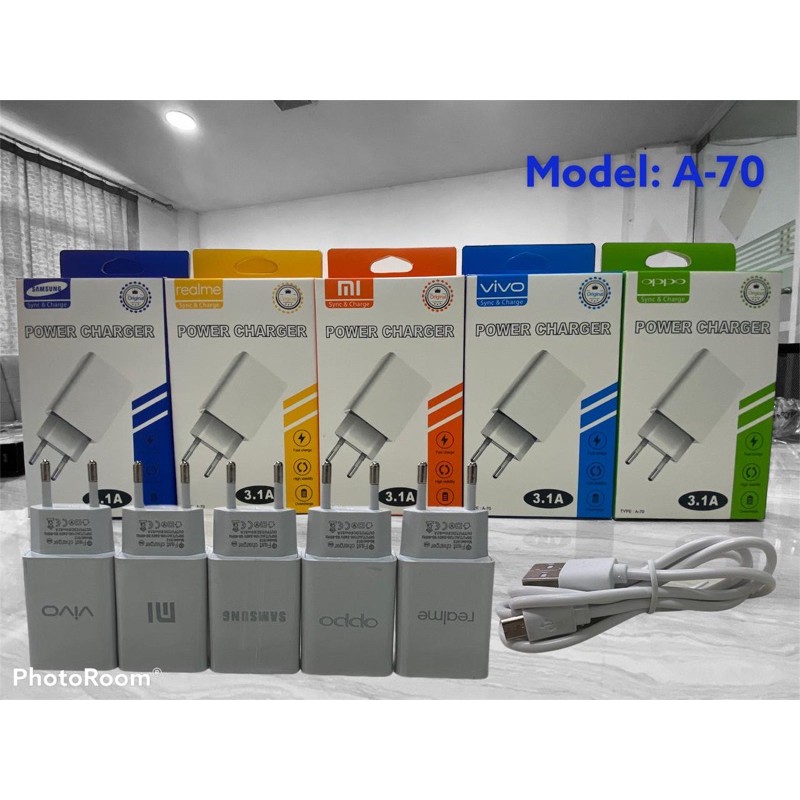 TC CHARGER BRAND A-70 1 USB 3.1A KUALITAS BAGUS