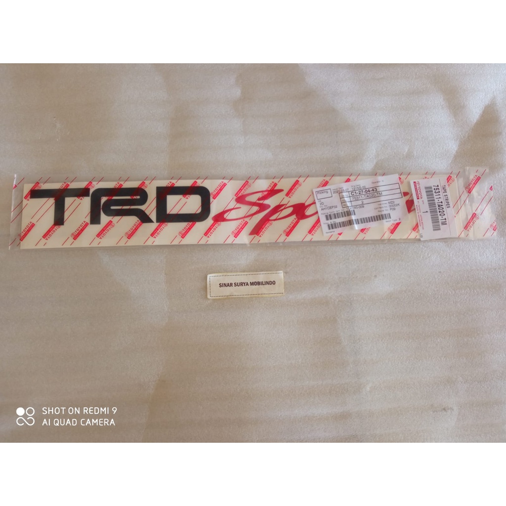 Stiker Mobil  TRD SPORTIVO LIST Sticker Body Mobil RUSH YARIS ORIGINAL TOYOTA