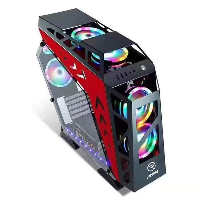 CASING CPU GAMING HYDRA RVTECH + FREE FAN RGB REMOTE ( NO PSU)