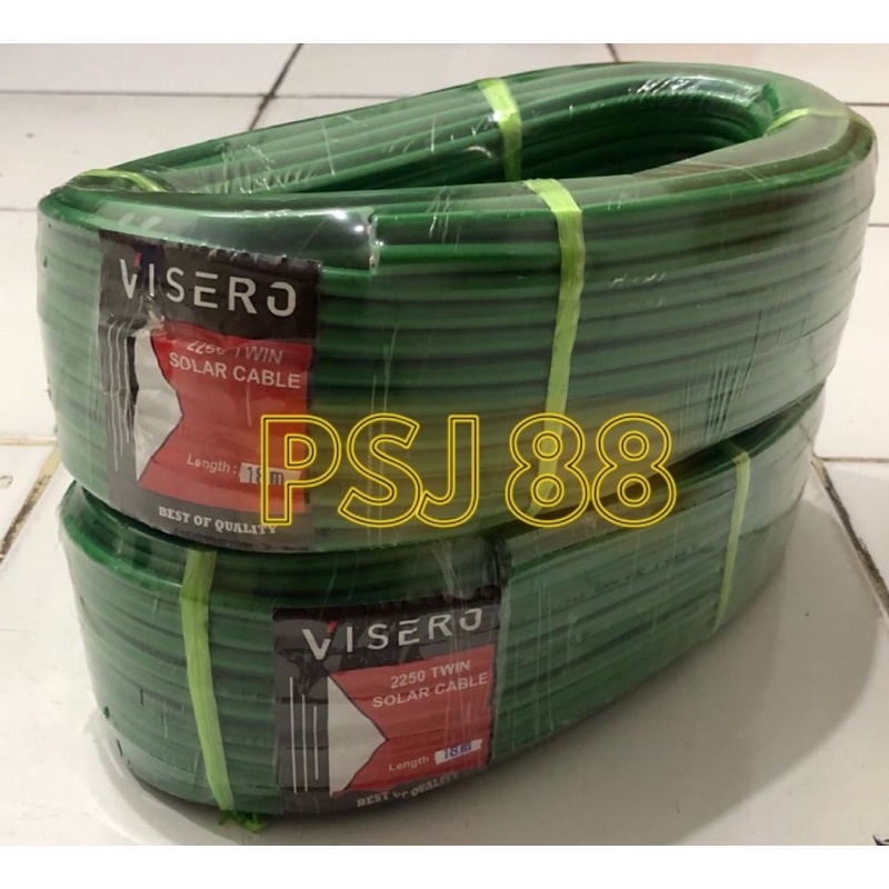 Twin Kabel Solar Panel 2x2.5mm2 Dual Core 18M / Kabel PV 2x2.5mm2 18 M (HIJAU - POLOS)