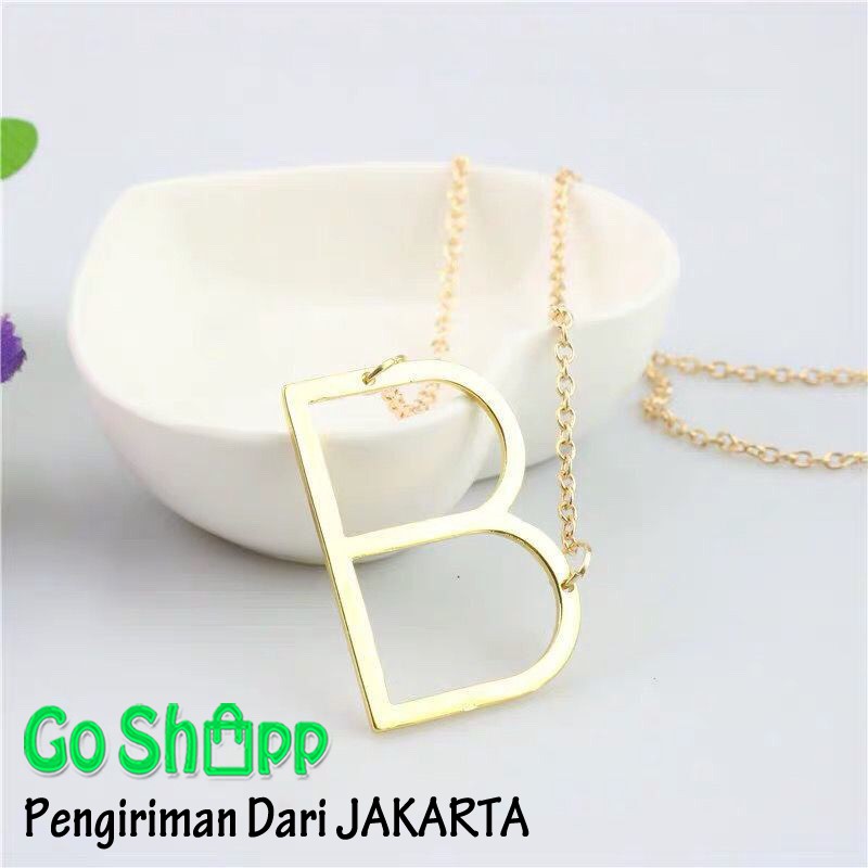 Kalung Alphabet V dan Z Titanium Anti Karat - Kalung Gold Alphabet - Kalung Fashion Import [K02]