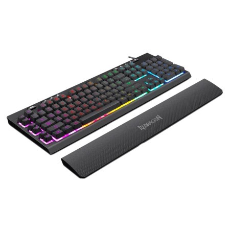 Redragon Keyboard Gaming  Membrane Macro Palm Rest RGB K512RGB SHIVA