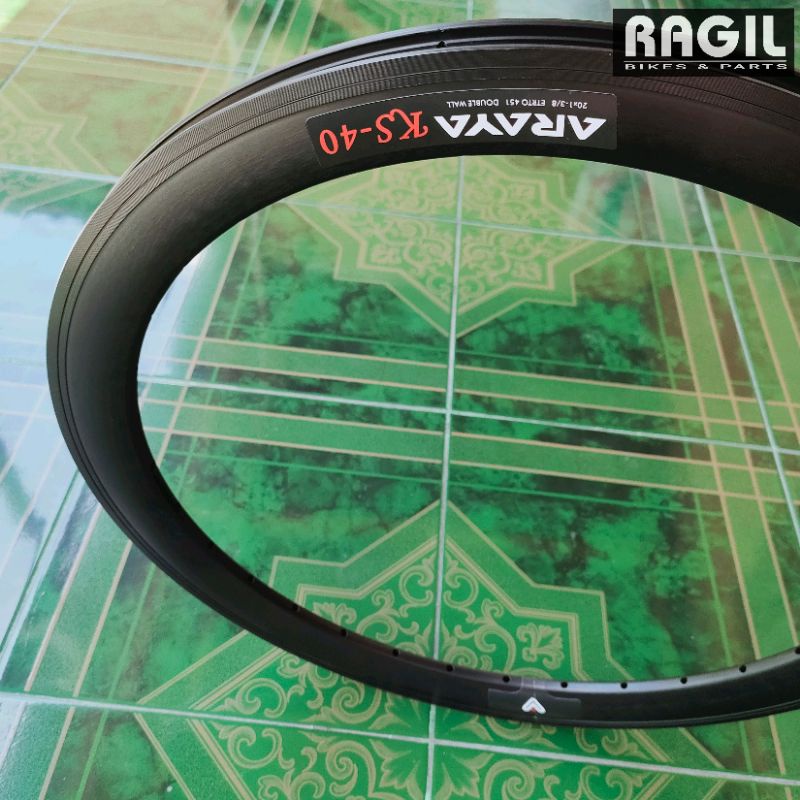 VELG SEPEDA 20 PLUS ARAYA 20+ 20 x 1 3/8 20x1 3/8 KS40 KS 40 DOUBLE WALL 32H LUBANG 32 HOLE RIMS RIM