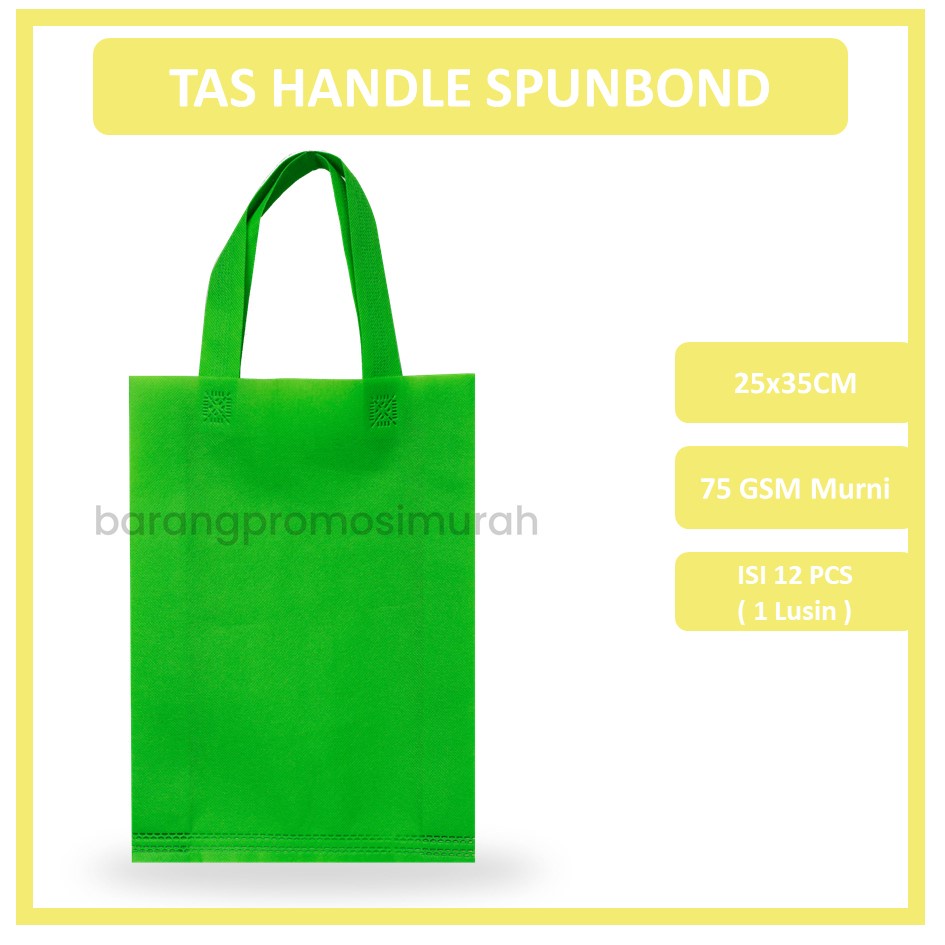 

GOODIE BAG SPUNBOND HANDLE 25X35 (Lusinan) / Tas Belanja Murah / Kantong Belanja / Tas Souvenir