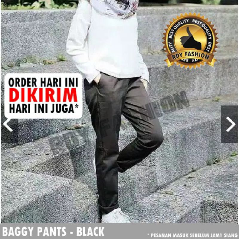 PROMO! Bisa COD READY BAGGY PANTS AMERICAN DRILL IMPOR MOSS LIGHT GREY DARK