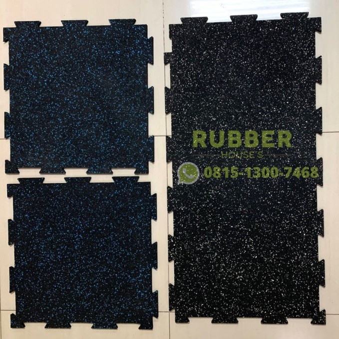 Rubhouse 1cm x 50cm x 50cm ( Interlock / Puzzle ) - Rubber Gym / Rubber Interlock / Rubber Puzzle / 