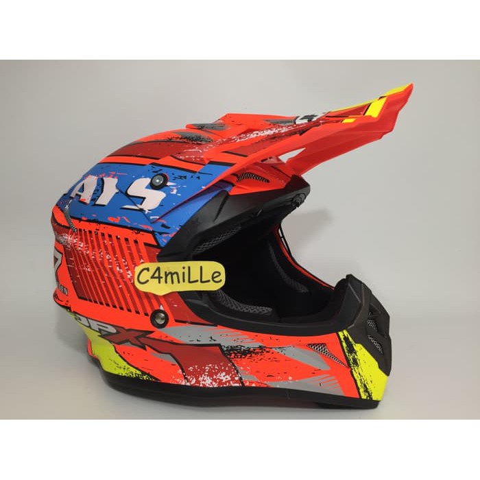 TERBARU DAN MURAH HELM JPX CROSS X7 SEVEN RED FLUO DOFF TRAIL SUPER CROSS ,