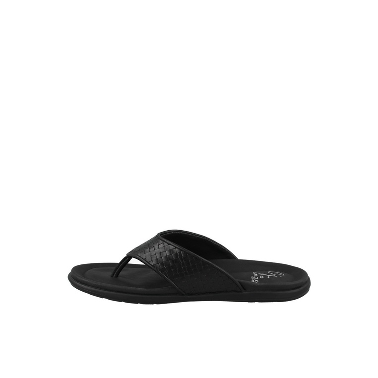 SANDAL JEPIT PAKALOLO PRIA ORIGINAL CASUAL KULIT ASLI HITAM PB04