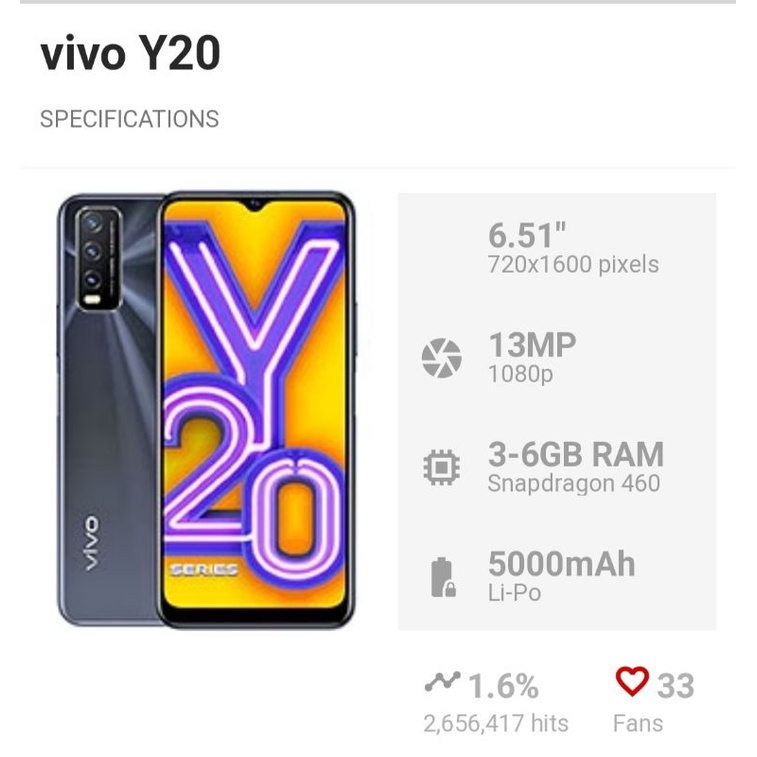 vivo y20 bekas cahayaphone40 sby