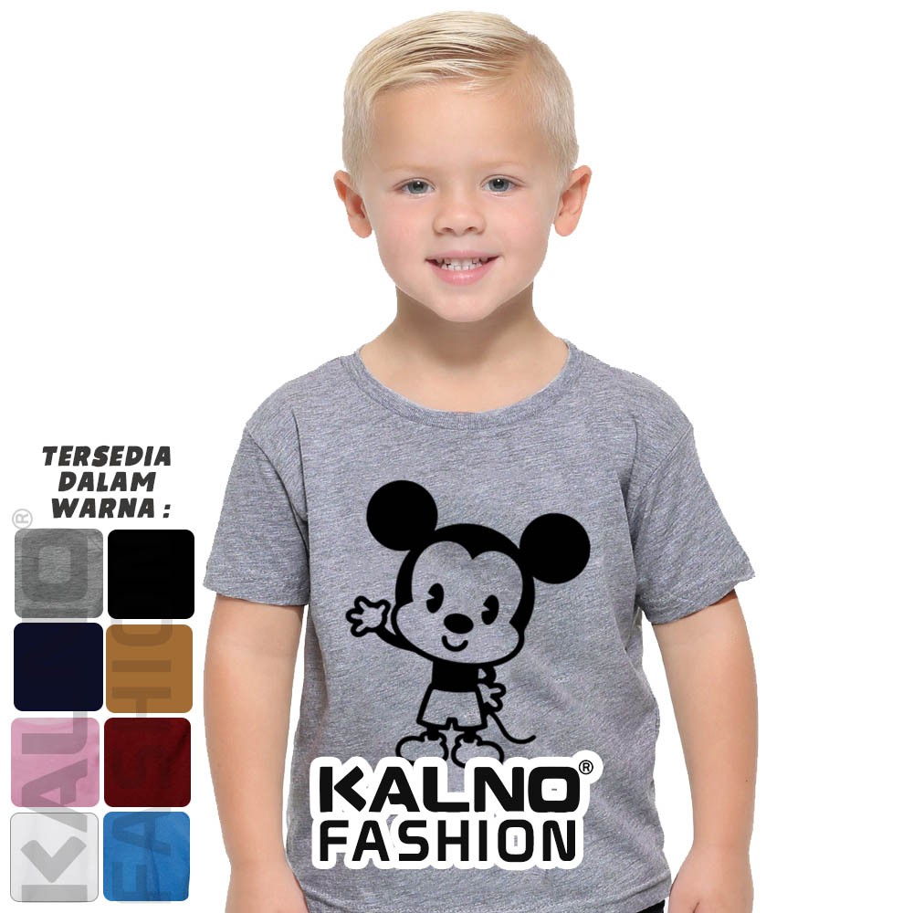 Baju Anak Print miki 312 - Anak Anak Umur 1 -  7 Tahun Ukuran S M L XL Bahan Katun polyester