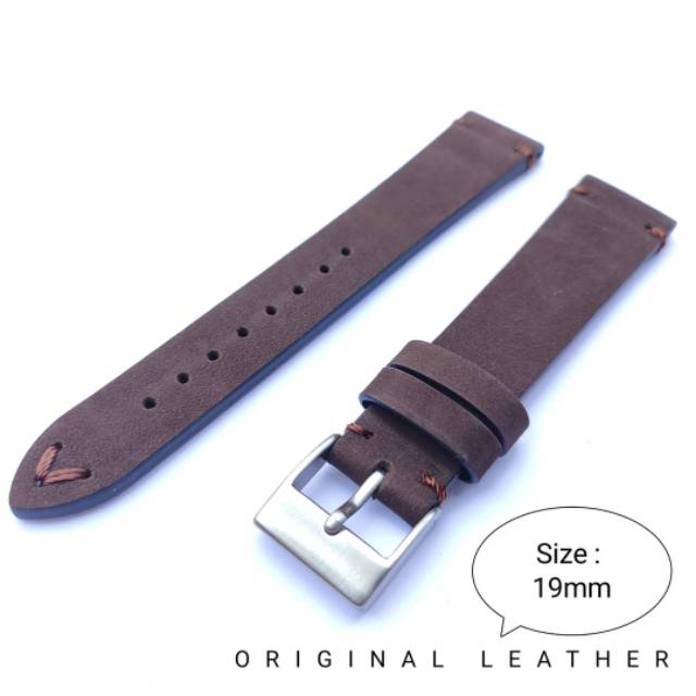 Tissot Watch Strap 19mm Tali Jam Tissot Kulit 19mm Drak brown