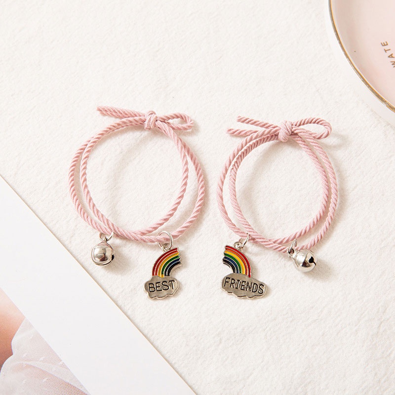 2 Pcs/set Adjustable Magnetic Braided Gelang Pasangan Gaya Etnis Cina -PD