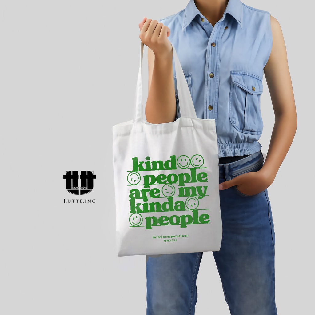 TERBARU Tote bag Kanvas Original Lutte.Inc Tote bag Laptop Tas Tote Wanita ( Gee Series  )