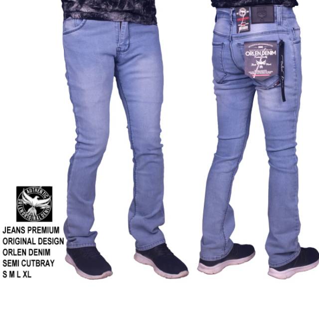 Jeans pria/semi cutbray/celana original/jeans orlen denim