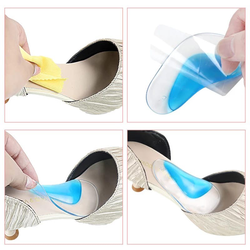 1 Pasang Insole Gel Silicone Flat Foot / Bantalan Kaki Datar