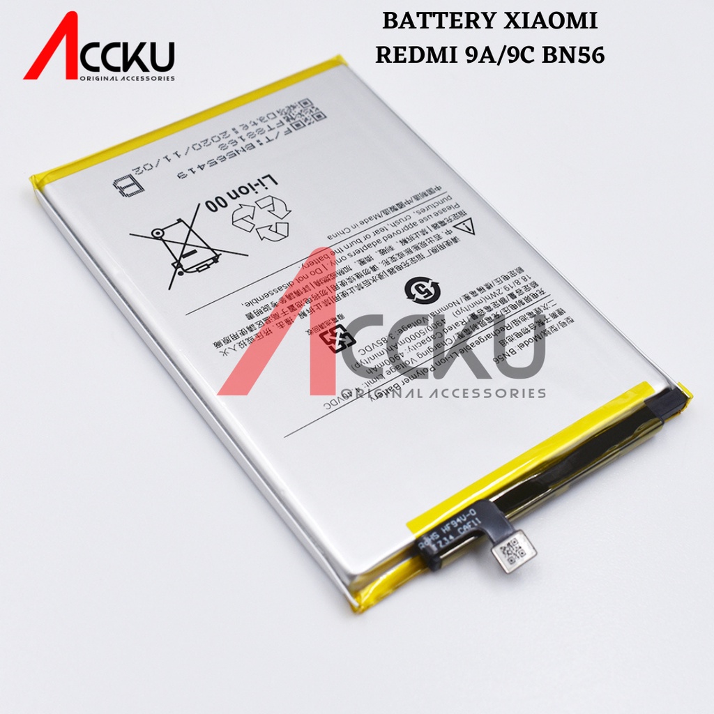 BATERAI XIAOMI REDMI 9A BATERAI XIAOMI BN56 BATERAI XIAOMI REDMI 9C BATTERY XIAOMI REDMI 9A ORIGINAL